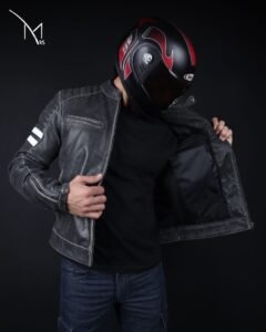 Cowhide Cracker Leather Jacket