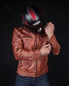 Lambskin Waxed Leather Jacket