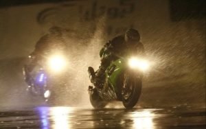 motorcycle ride in rainy season